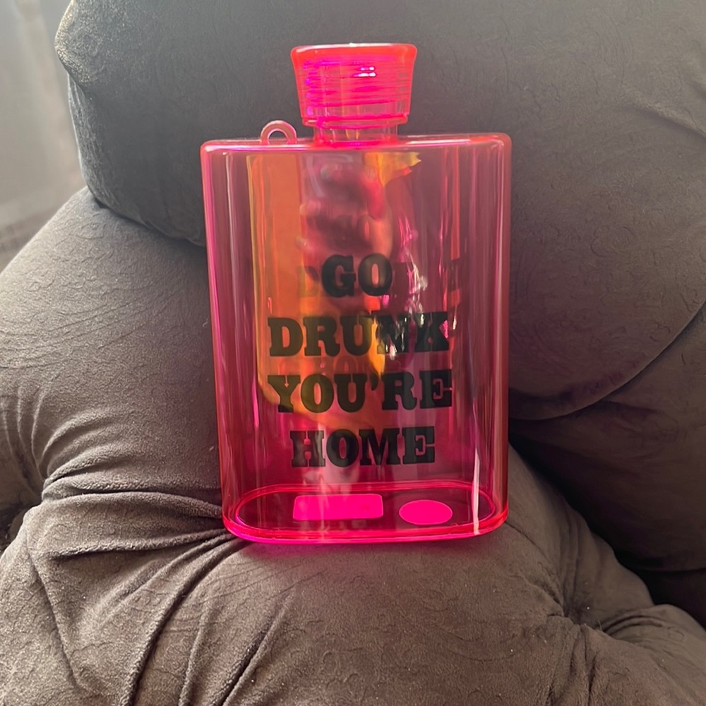 Bright pink drinking  flask